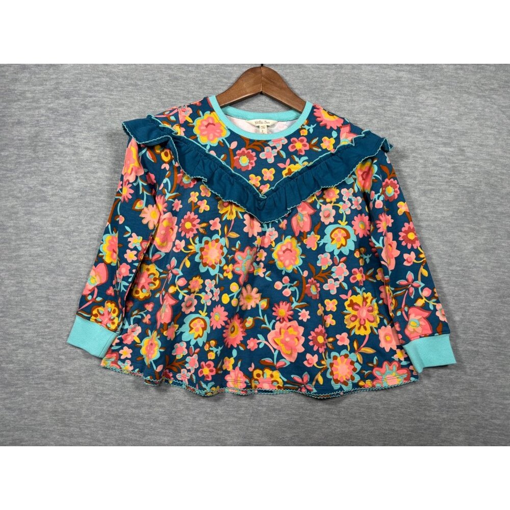 Matilda Jane Girls Top Sz 8 Wonderment Flower Forest Floral Long Sleeve